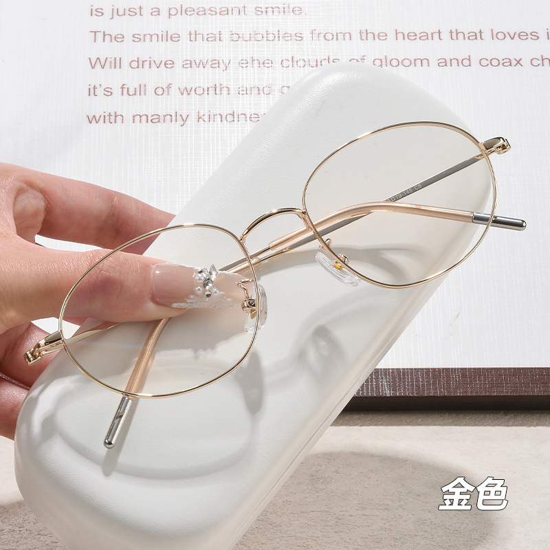 复古金丝细边椭圆框丨小红书爆款丨素颜好搭丨轻质修颜丨男女同款