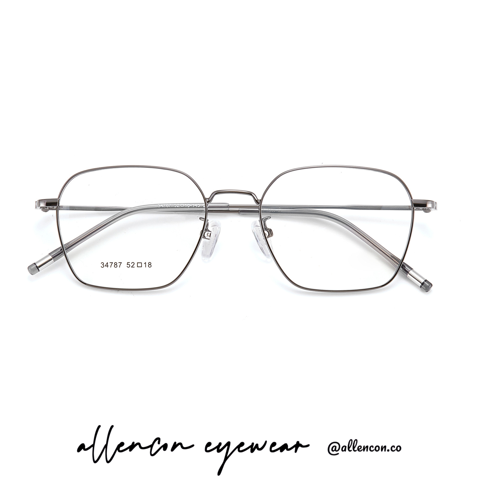 合金多边型框丨VOSS款机械风丨多边复古金属框丨轻弹镜腿不夹脸丨男女同款DG34787【全球购】