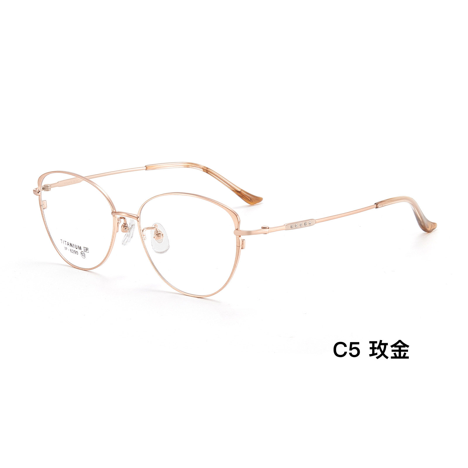 纯钛猫眼框丨莫兰迪紫丨复古高级感丨云感轻盈9g丨女款DG-6290【全球购】