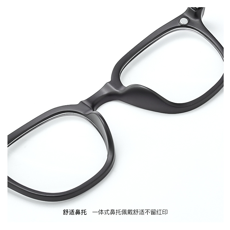 TR方圆框丨一镜多用丨磨砂黑色镜架丨五款磁吸片丨男女同款