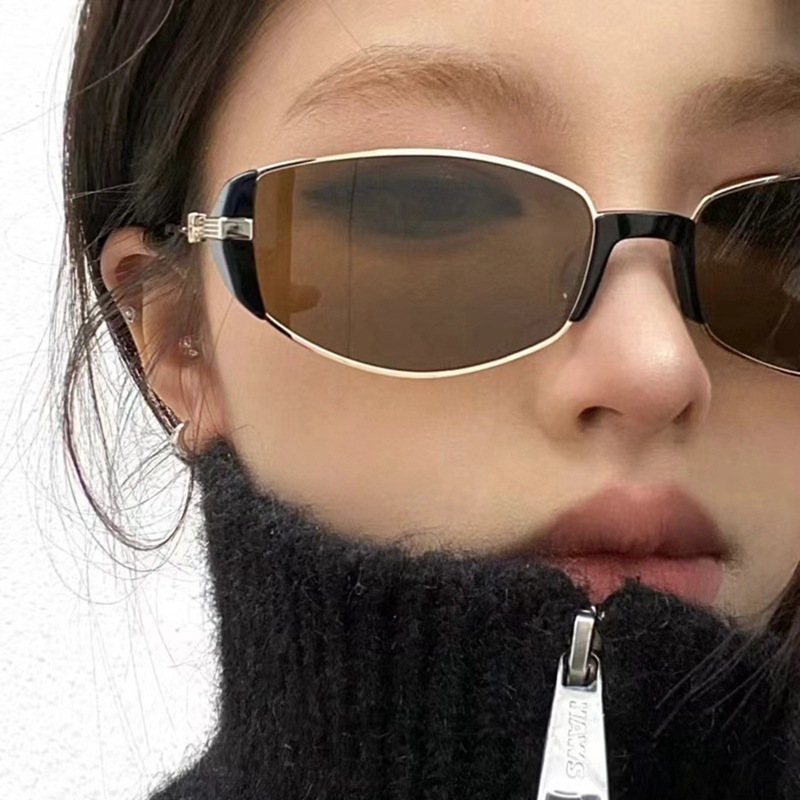 复古椭圆框墨镜丨高级感Y2K丨辣妹街拍丨四色可选