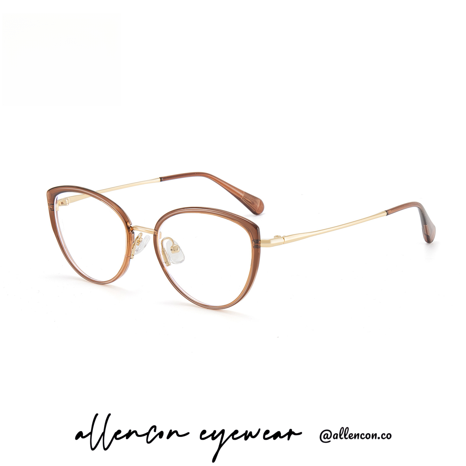 金胶猫眼框丨柔和脸型轮廓丨4mm宽边丨女款DG-TQ5740【全球购】