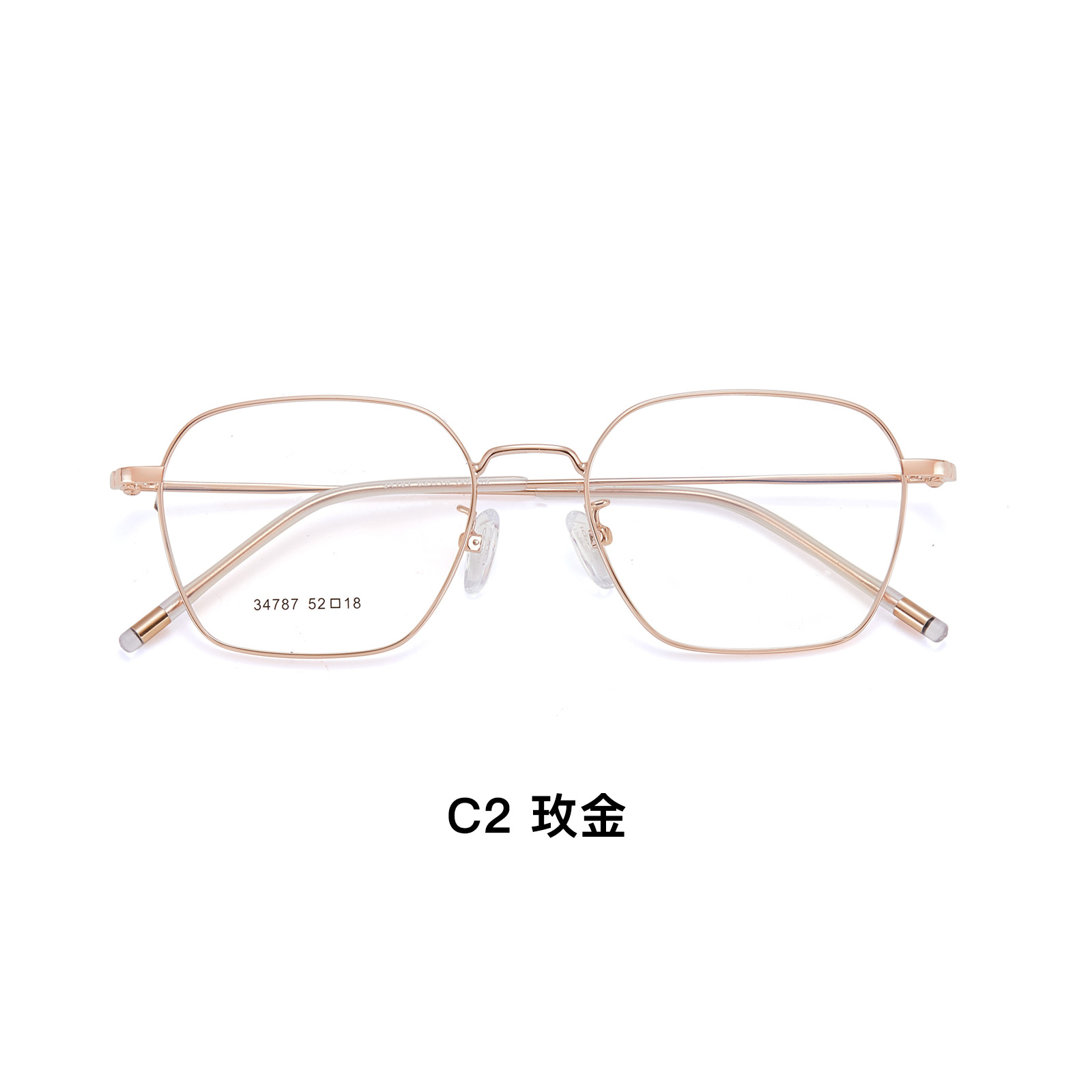 合金多边型框丨VOSS款机械风丨多边复古金属框丨轻弹镜腿不夹脸丨男女同款DG34787【全球购】