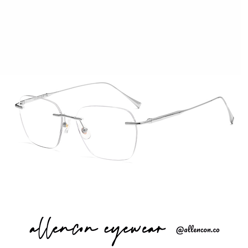 半钛无框丨超轻斯文丨佩戴轻巧舒适丨百搭眼镜丨男款 1912TI【全球购】