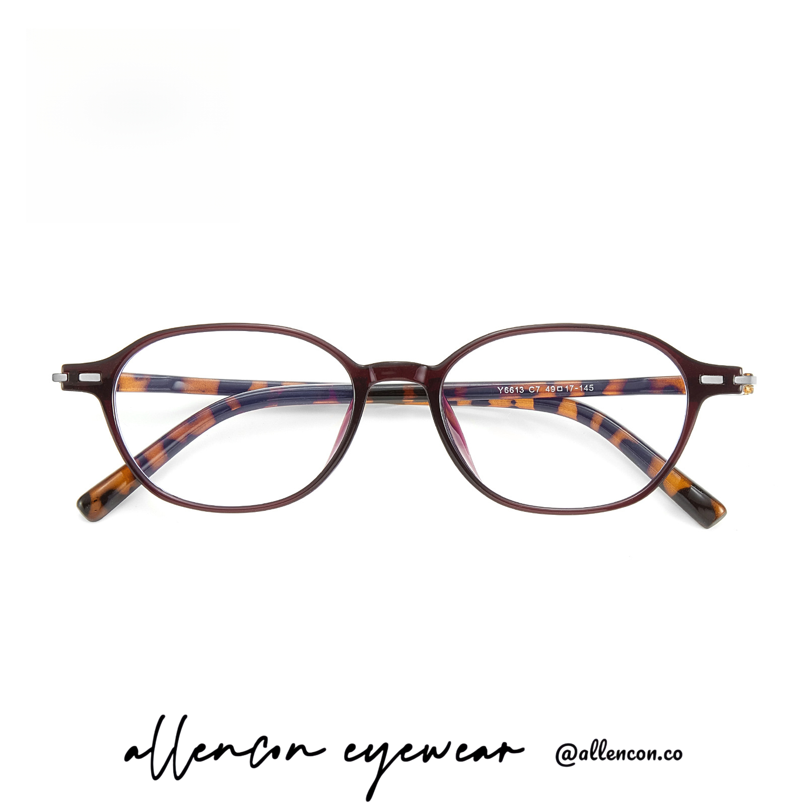 TR椭圆框丨甜美豹纹素颜镜丨4mm宽边可配高度数丨DGY6613【全球购】