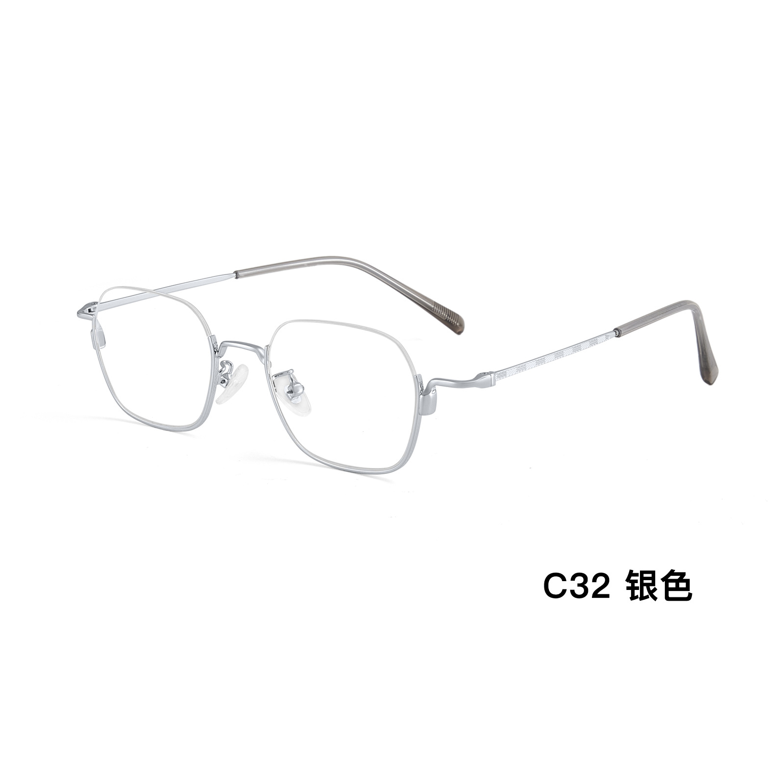 合金银丝下半框丨清冷气质丨精雕花纹腿丨女款DG34907【全球购】