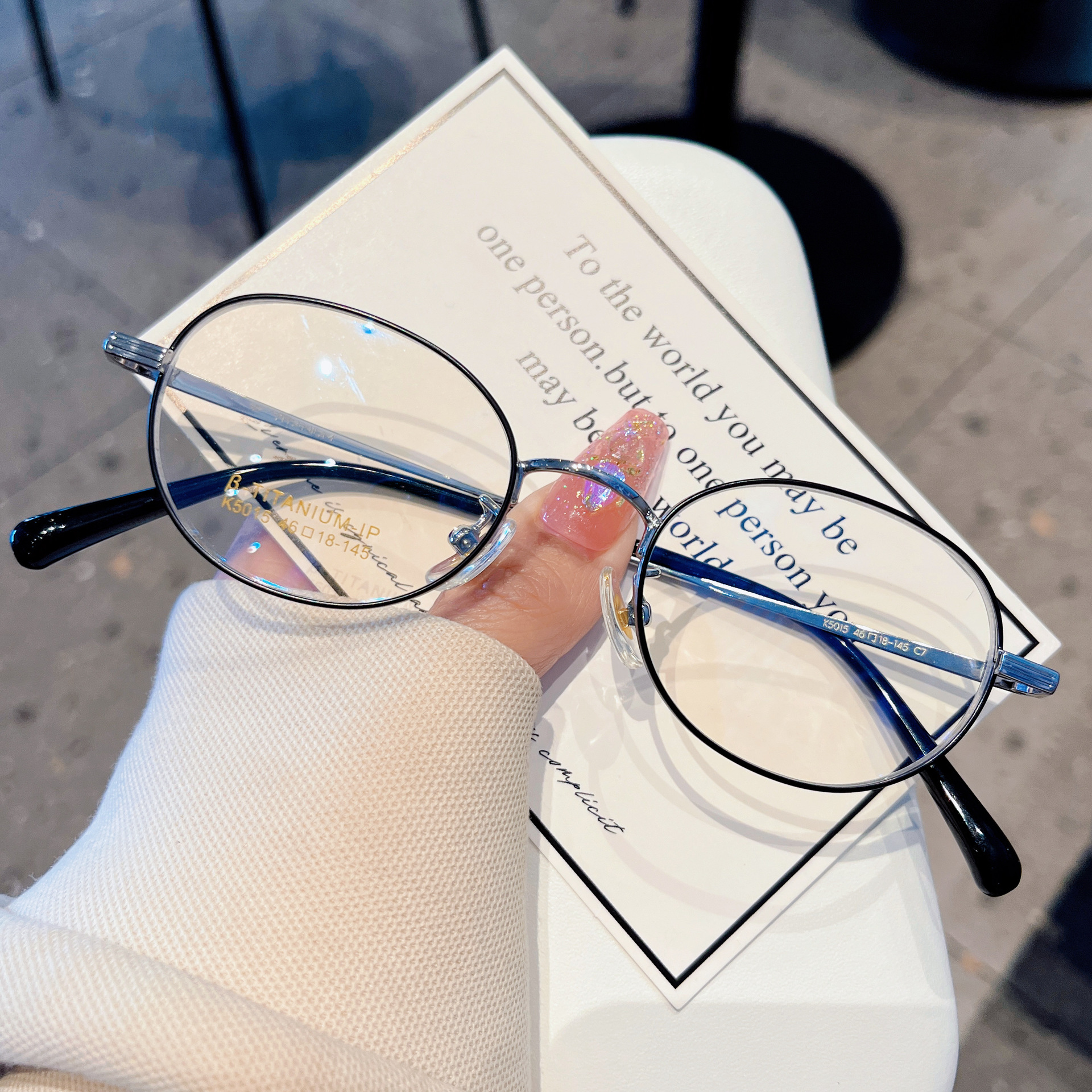 β钛椭圆框丨高度数适配丨高级感小框丨K5015【全球购】