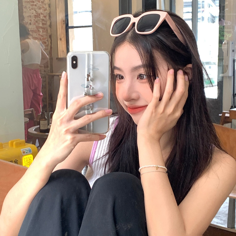 方形嫩粉色墨镜丨高级感太阳镜丨大框显瘦丨五色可选