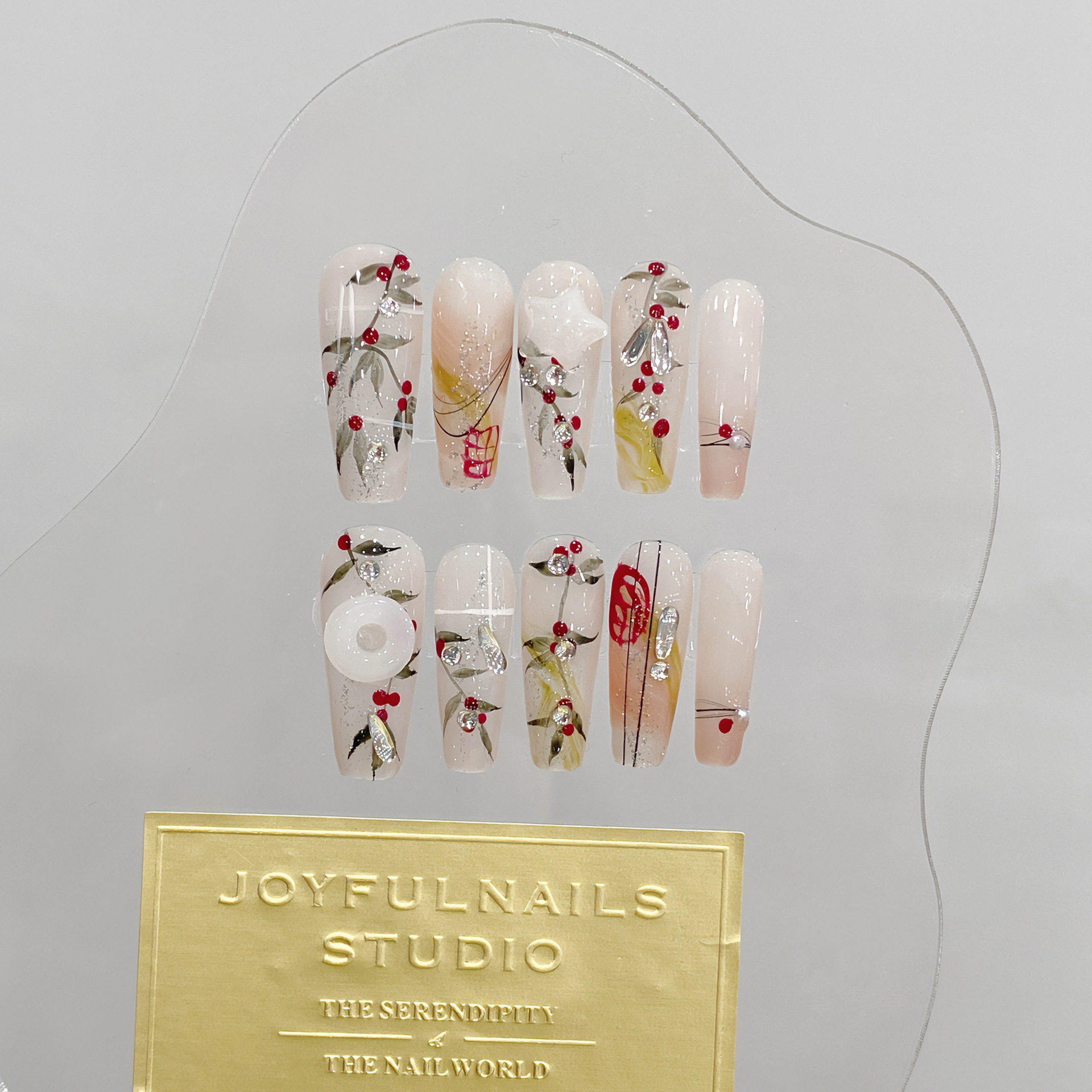 小樱桃 | 长梯 | 春夏手绘 | 国风原创重工轻奢 | 纯手工穿戴甲