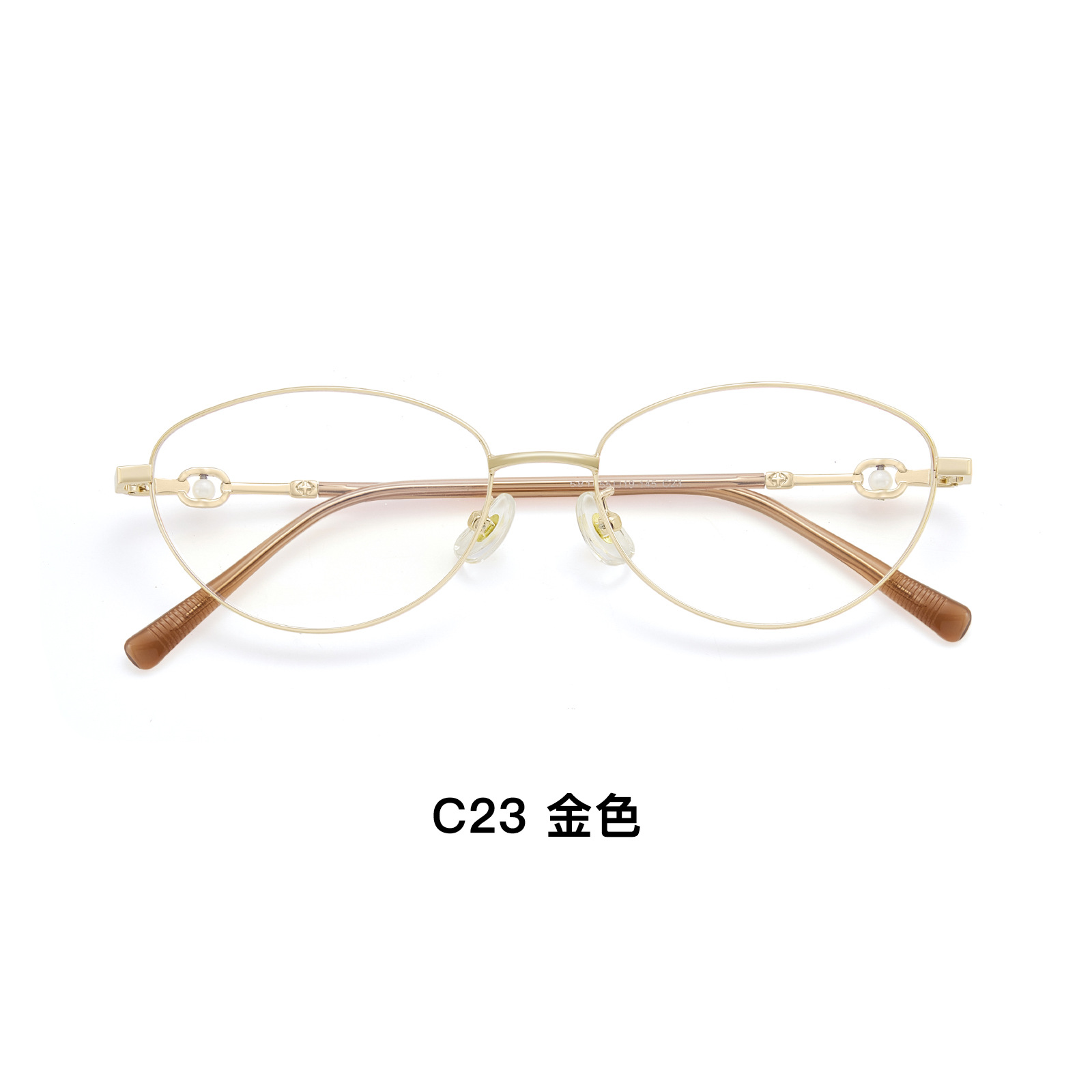 金丝合金猫眼框丨珍珠镜腿丨纯欲高智感丨14g丨女款DG58166【全球购】