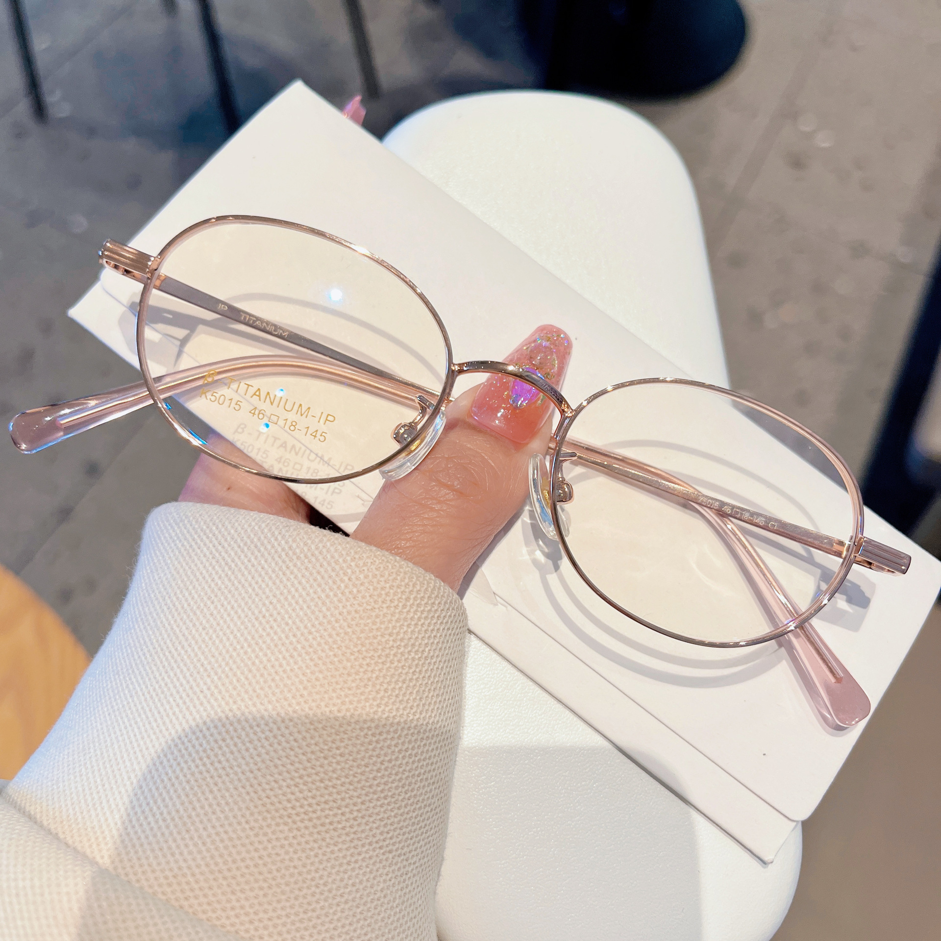 β钛椭圆框丨高度数适配丨高级感小框丨K5015【全球购】