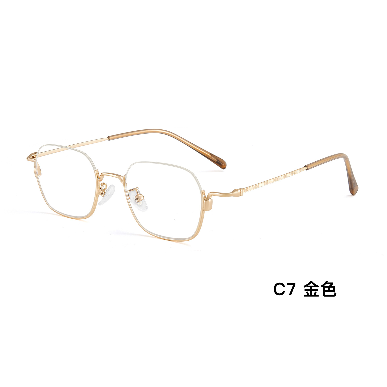 合金银丝下半框丨清冷气质丨精雕花纹腿丨女款DG34907【全球购】