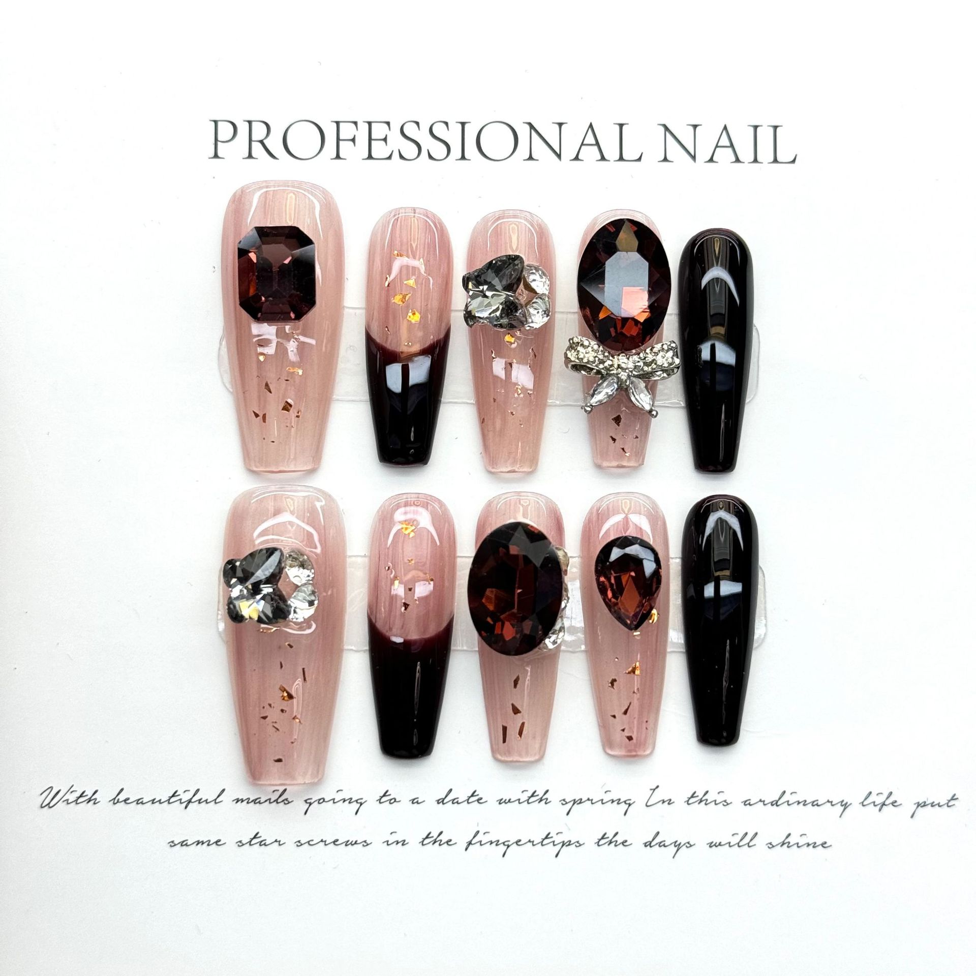 冰萃杨梅 | 长梯 | 渐变红宝石 | 国风山茶花显白 | 纯手工穿戴甲