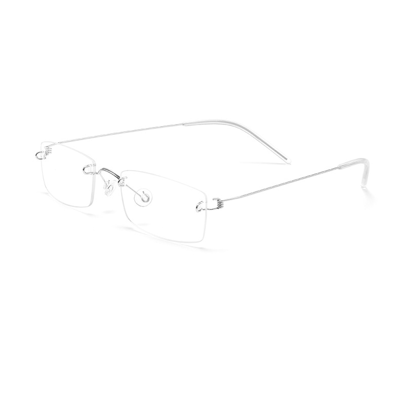 超轻纯钛无框丨精致高冷风小方框丨舒适鼻托丨女款 2120T【全球购】