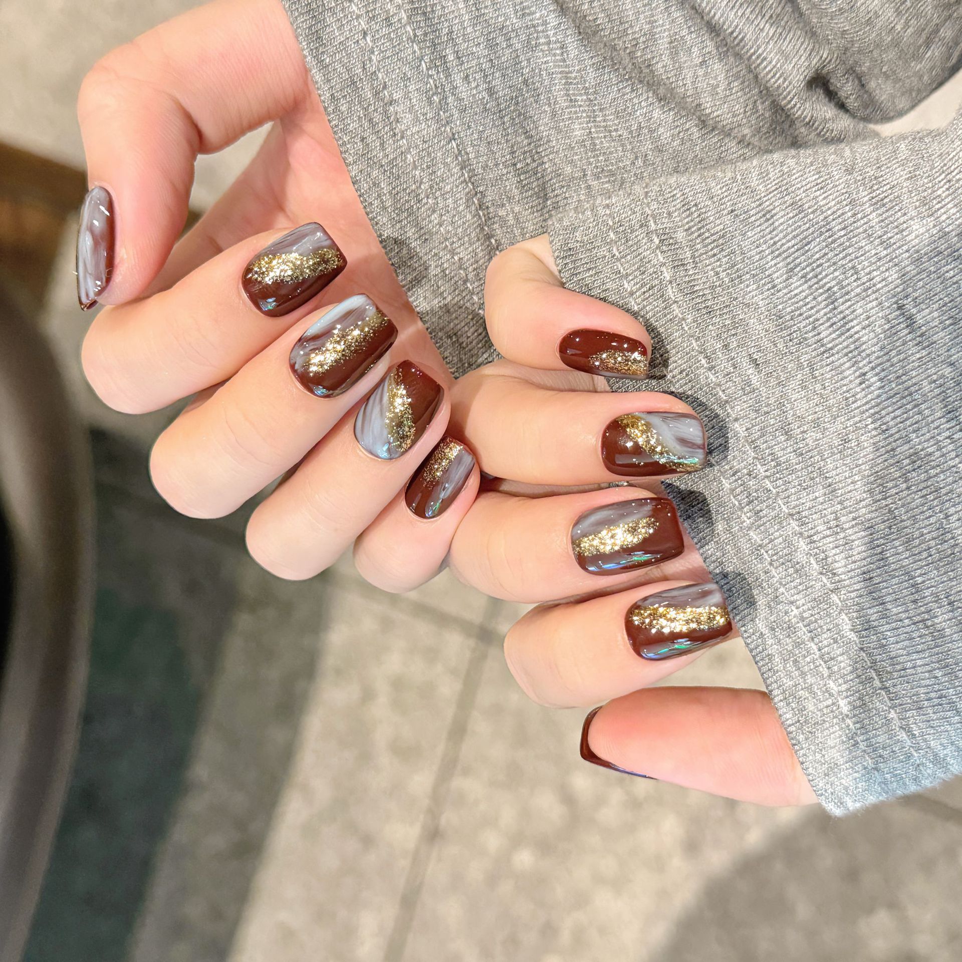 冷萃 | 短梯 | 秋冬网红爆款 | 高级显白 | 纯手工穿戴甲