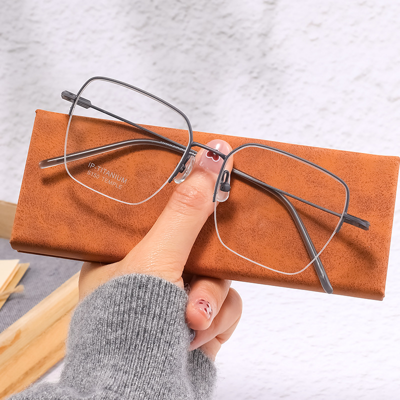 纯钛半框丨超轻7.5克丨时尚显瘦半框丨不挑脸型丨男女同款