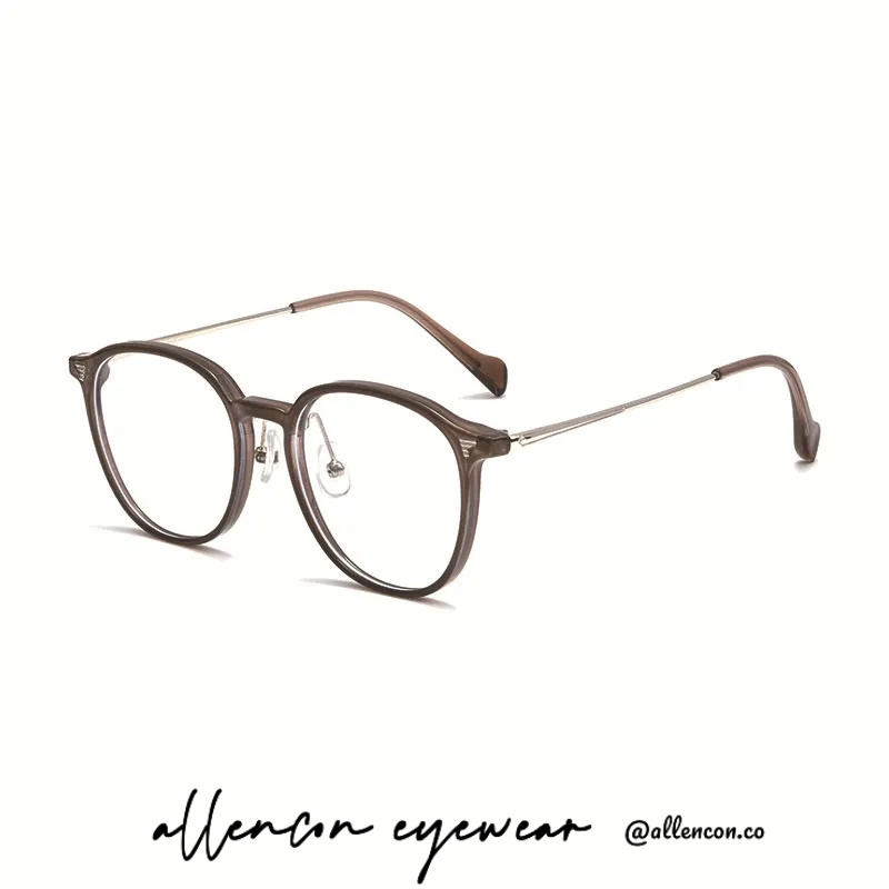 圆框冷茶色 | 素颜早八款 | 一眼锁住 | 柔韧合金腿 | 男女同款 