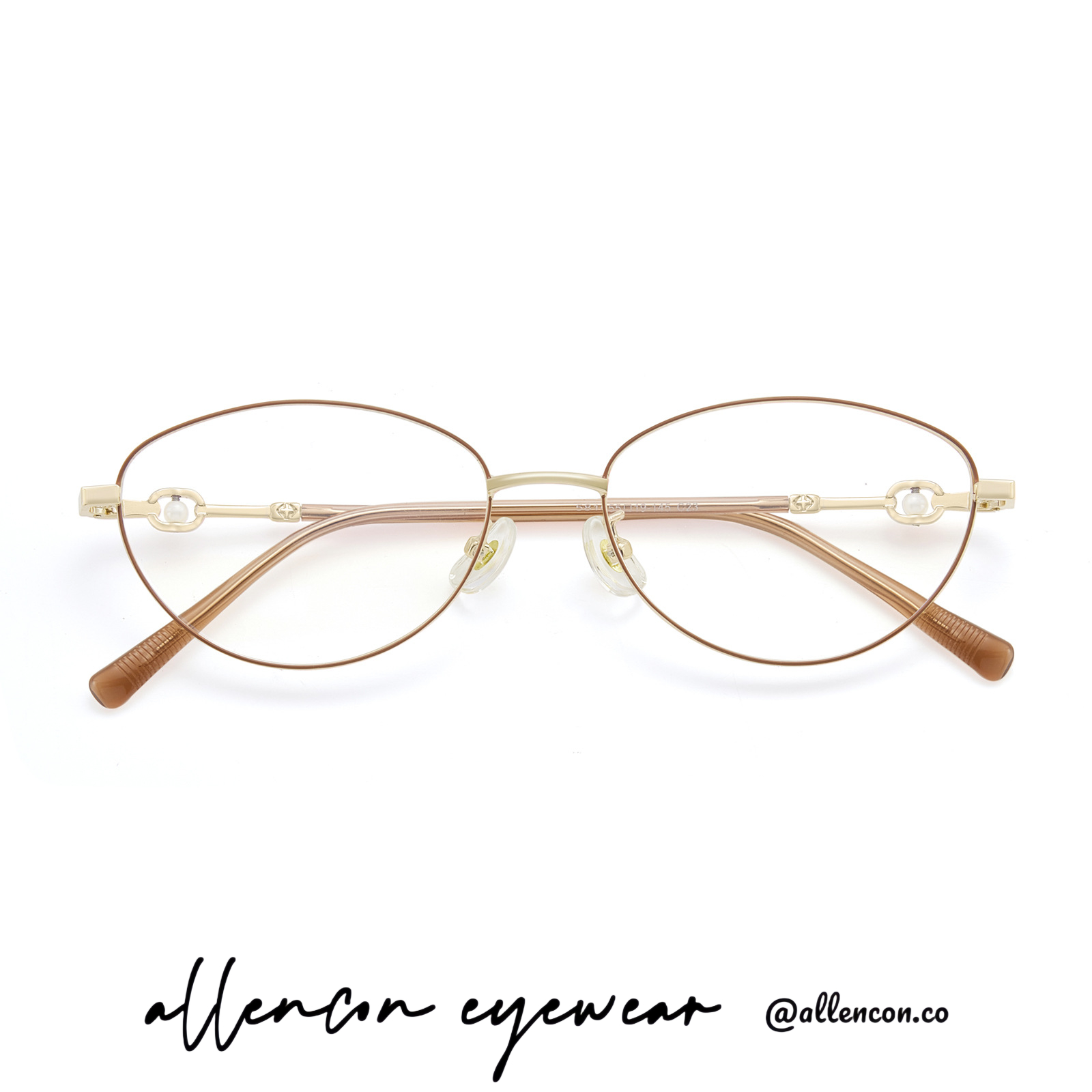 金丝合金猫眼框丨珍珠镜腿丨纯欲高智感丨14g丨女款DG58166【全球购】