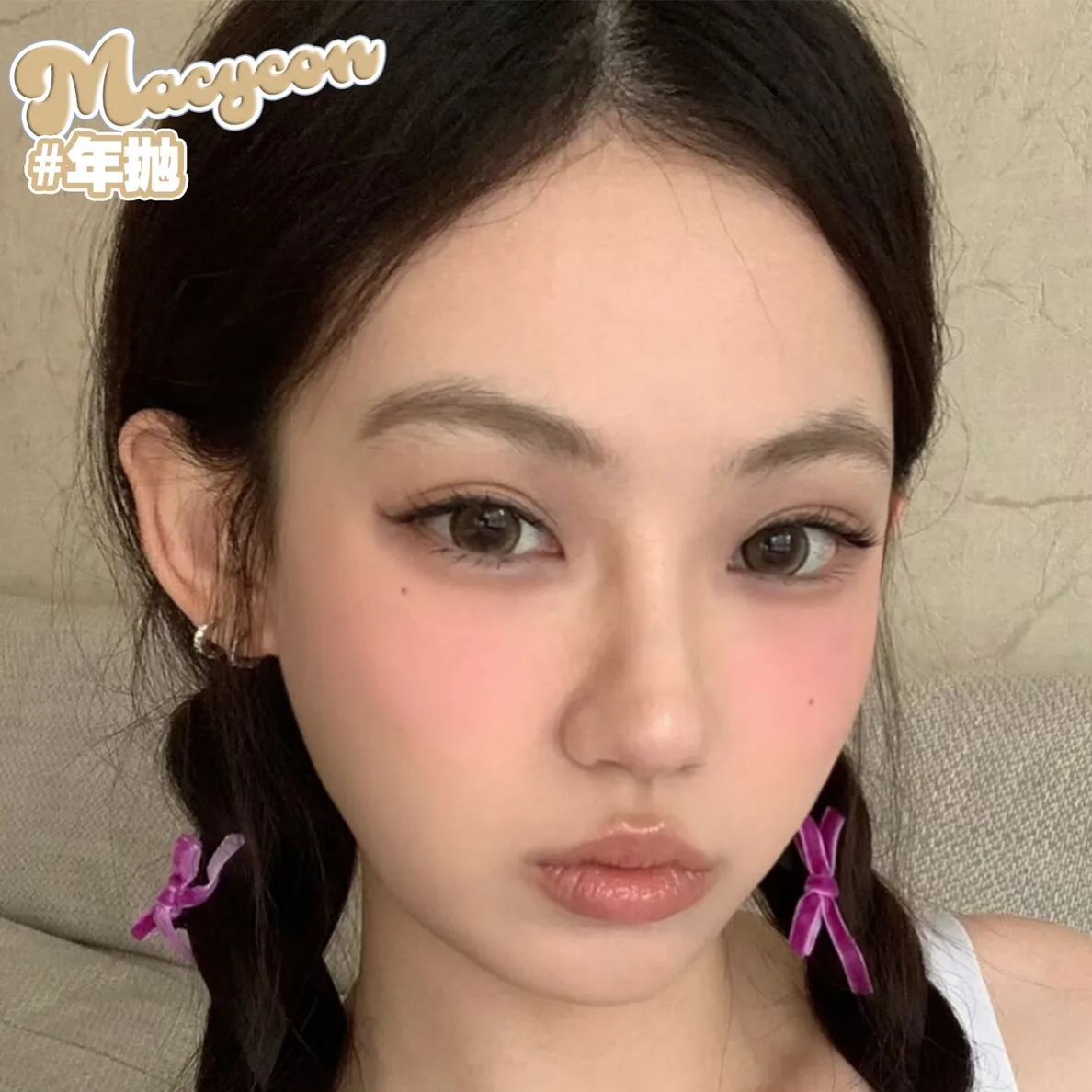 Macycon | 韩产年抛 | 硅水凝胶 | 甜美奶茶色 | 圆脸兔叽 | 奶油冰糖 | 胖橘喵 | 大眼甜心 | 百利甜酒 | 葵娜巧巧 | 葵娜可可 | 14.5mm-allencon