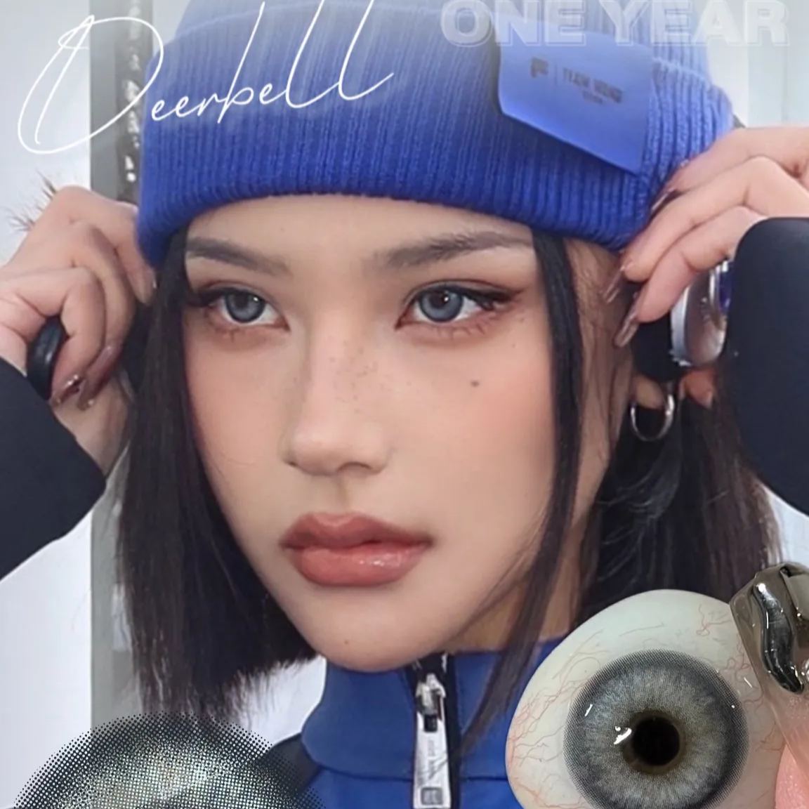 Deerbell | 韩产年抛 | 硅水凝胶 | 混血辣妹芭比 | 莫斯科蓝 | 14.5mm-allencon