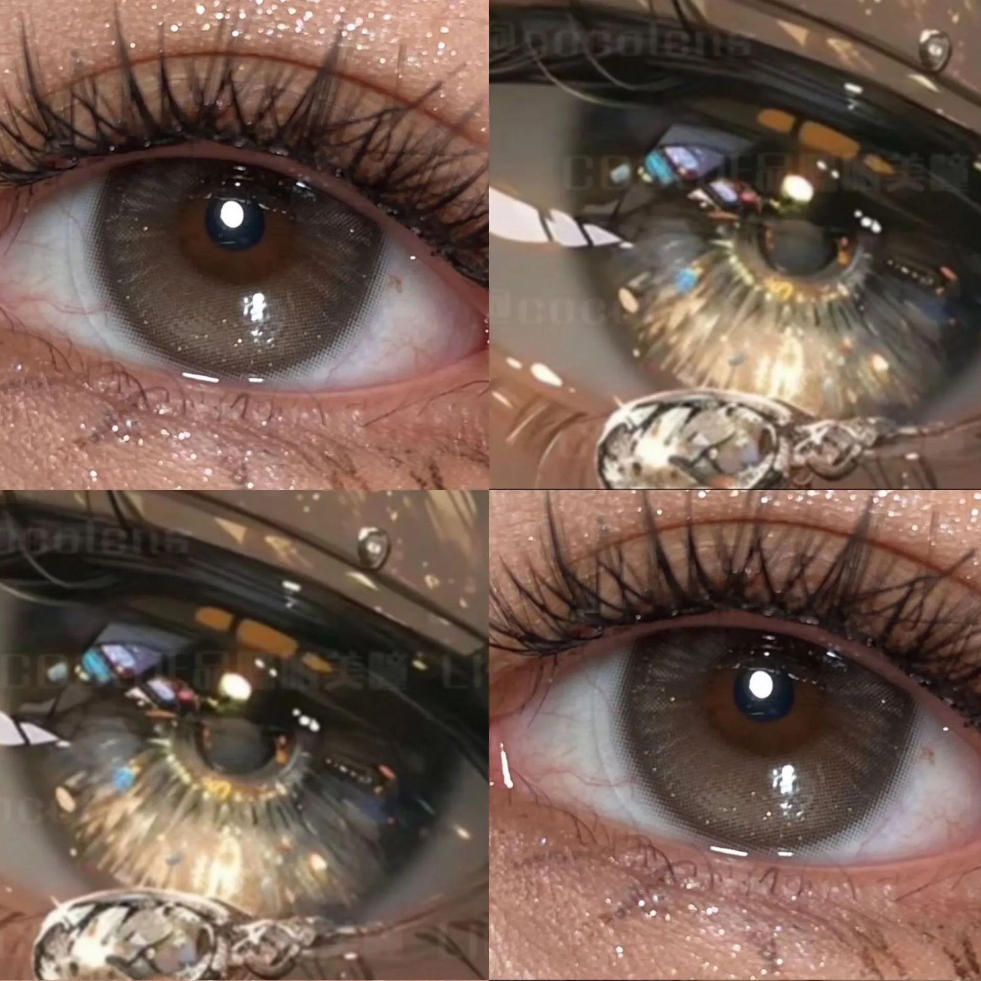 LuluAlice | 国产半年抛 | 水凝胶 | 日落鎏金琥珀眼 | 易碎酒杯 | 14.5mm -allencon