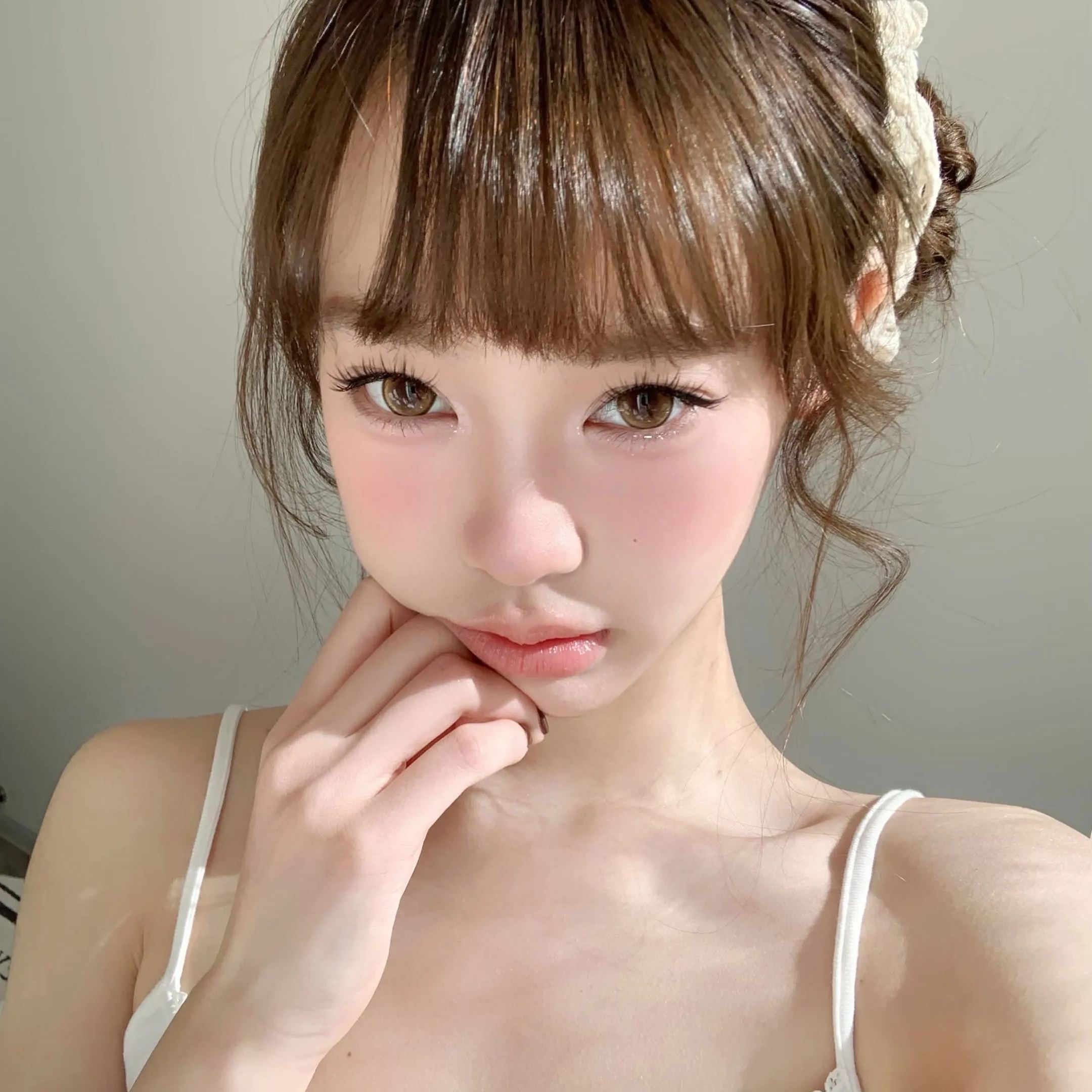 LuluAlice | 国产半年抛 | 水凝胶 | 无锁边梦中情瞳 | 乳粉棕 | 纯情狗狗 | 小鹿环 | 14.3mm -allencon