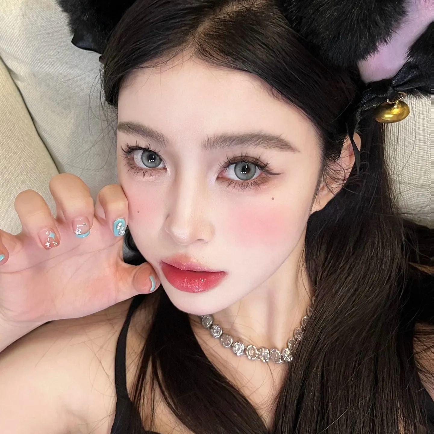 WaterMelens | 韩产半年抛 | 硅水凝胶 | 奶豆绿原谅色系 | 厌世狸猫 | 14.2mm