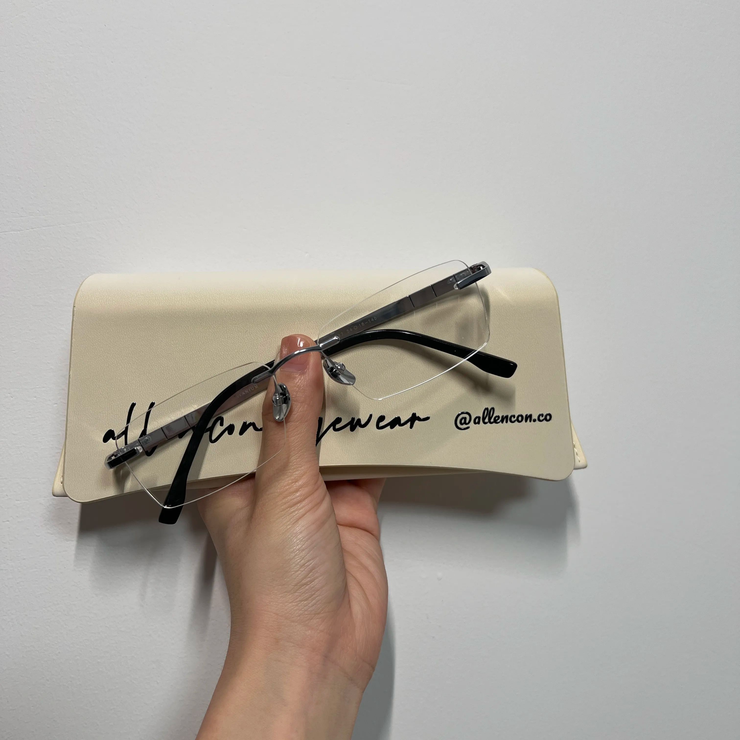 β钛无框眼镜丨方形框丨高启盛同款丨复古港风丨男款 F91092T【全球购】