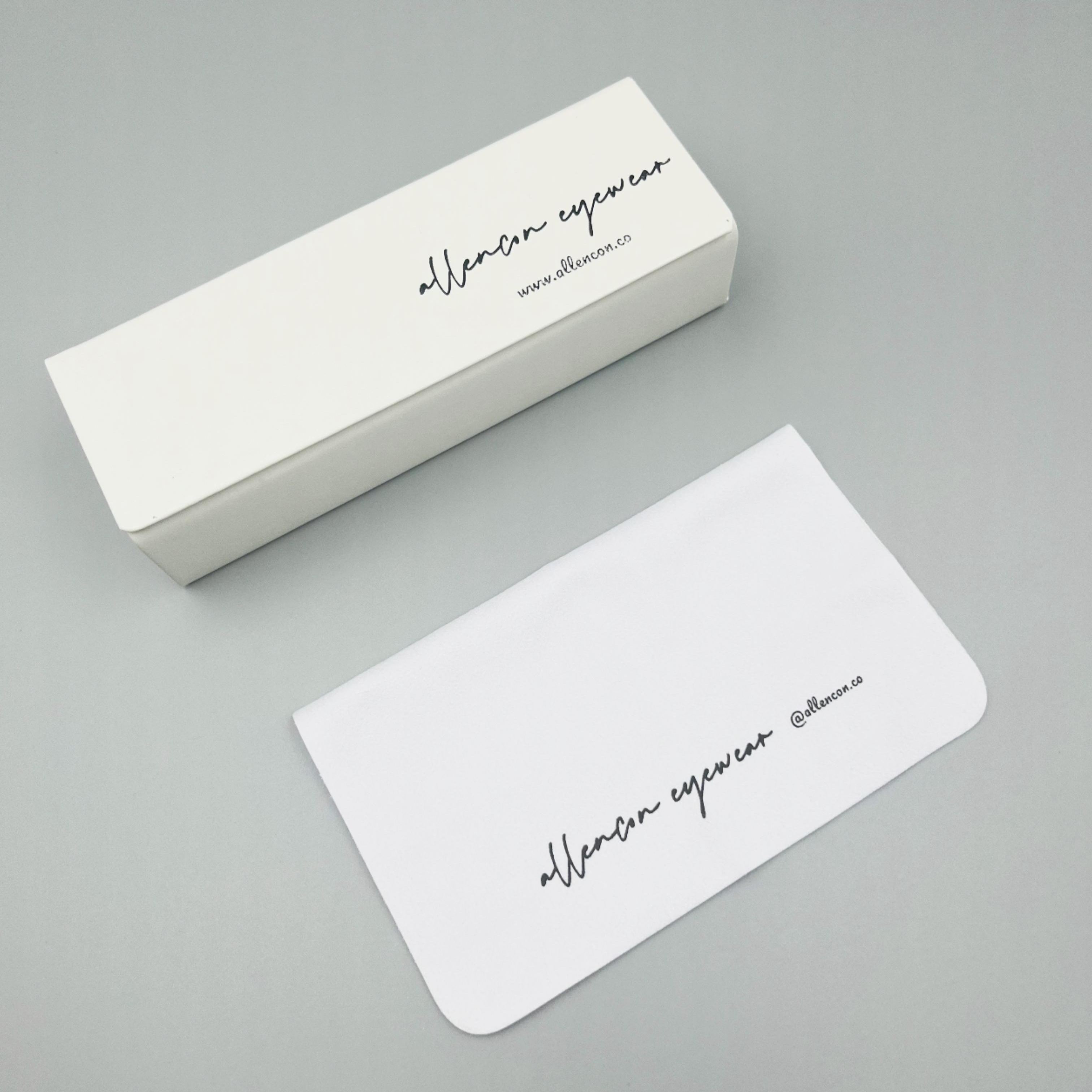 AllenCon Eyewear 升级款米色皮质眼镜包（含镜布）