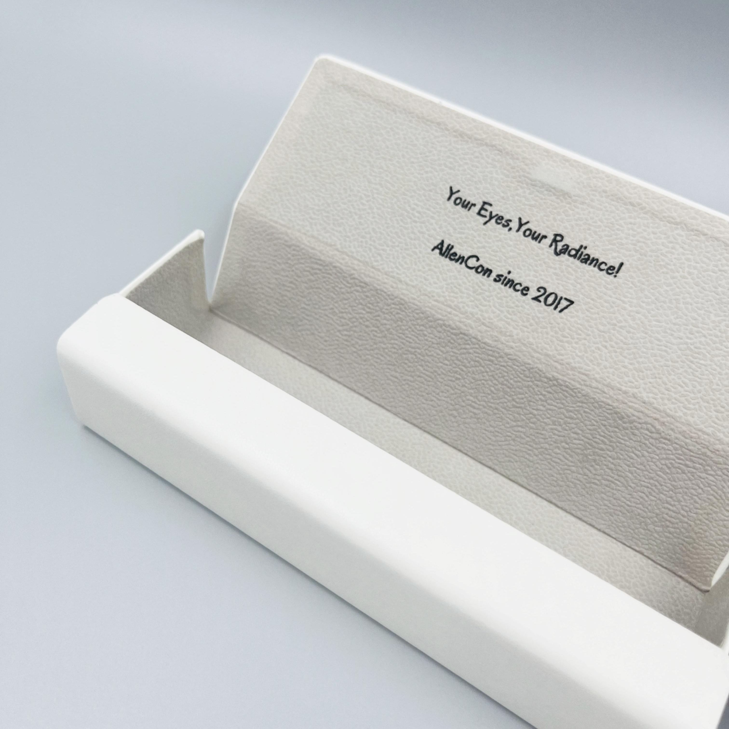 AllenCon Eyewear 升级款米色皮质眼镜包（含镜布）