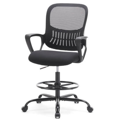 Tall Office Chair for Standing Desk with Adjustable Foot Ring,Counter Height Office Chairs--Bedroom,Bedroom Chair,Home Office,Home Office Chair,Office,Office chair,Office Chair1