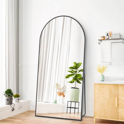 59"x16" Floor Standing Mirror, Wall Mirror with Stand Aluminum Alloy Thin Frame--Living Room,Living Room Mirror