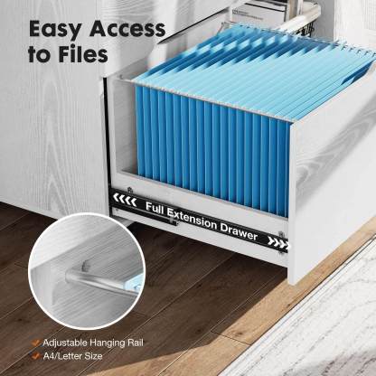 3 Drawer Mobile Rolling Lateral File Cabinet For Home Office And Kids Room--Bedroom,Bedroom Cabinet,Home Office,Home Office Cabinet,Office,Office Cabinet