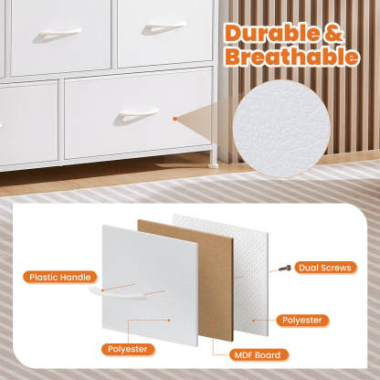 38 in Open Storage Shelf TV Stand with 5 Fabric Drawers for Bedroom/Living Room/Hallway--Living Room,Living Room Cabinet,New Arrivals