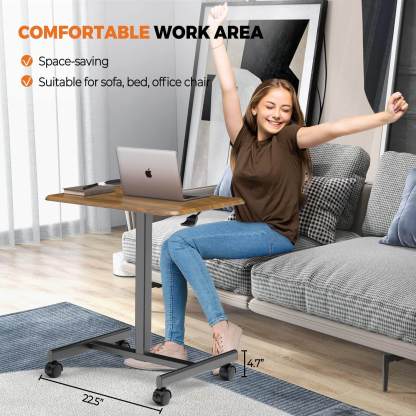 Adjustable Rolling Desk Laptop Computer Cart for Home, Office, Classroom,Overbed Table--Bedroom,Bedroom Desk,Home Office,Home Office Desk,New Arrivals,Office,Office Desk