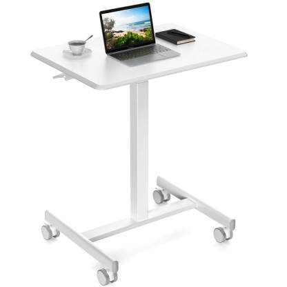 Adjustable Rolling Desk Laptop Computer Cart for Home, Office, Classroom,Overbed Table--Bedroom,Bedroom Desk,Home Office,Home Office Desk,New Arrivals,Office,Office Desk