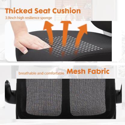 Ergonomic Computer Mesh Chair with Flip-up Armrests,Lumbar Support, Backrest for Home Office--Bedroom,Bedroom Chair,Home Office,Home Office Chair,Office,Office Chair1