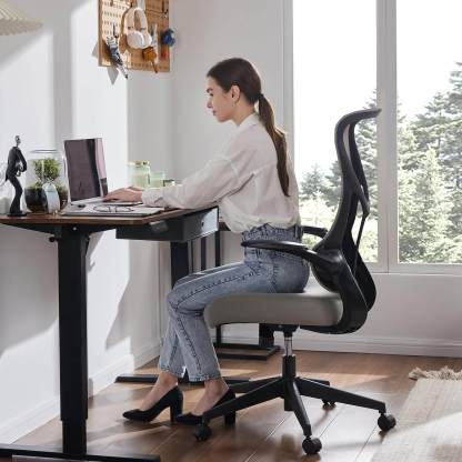 Ergonomic Computer Mesh Chair with Flip-up Armrests,Lumbar Support, Backrest for Home Office--Bedroom,Bedroom Chair,Home Office,Home Office Chair,Office,Office Chair1