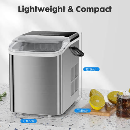 Countertop Ice Maker Machine, Portable Self-Cleaning Ice Machine with Ice Scoop, Basket and Handle--kitchen & Dining,New Arrivals