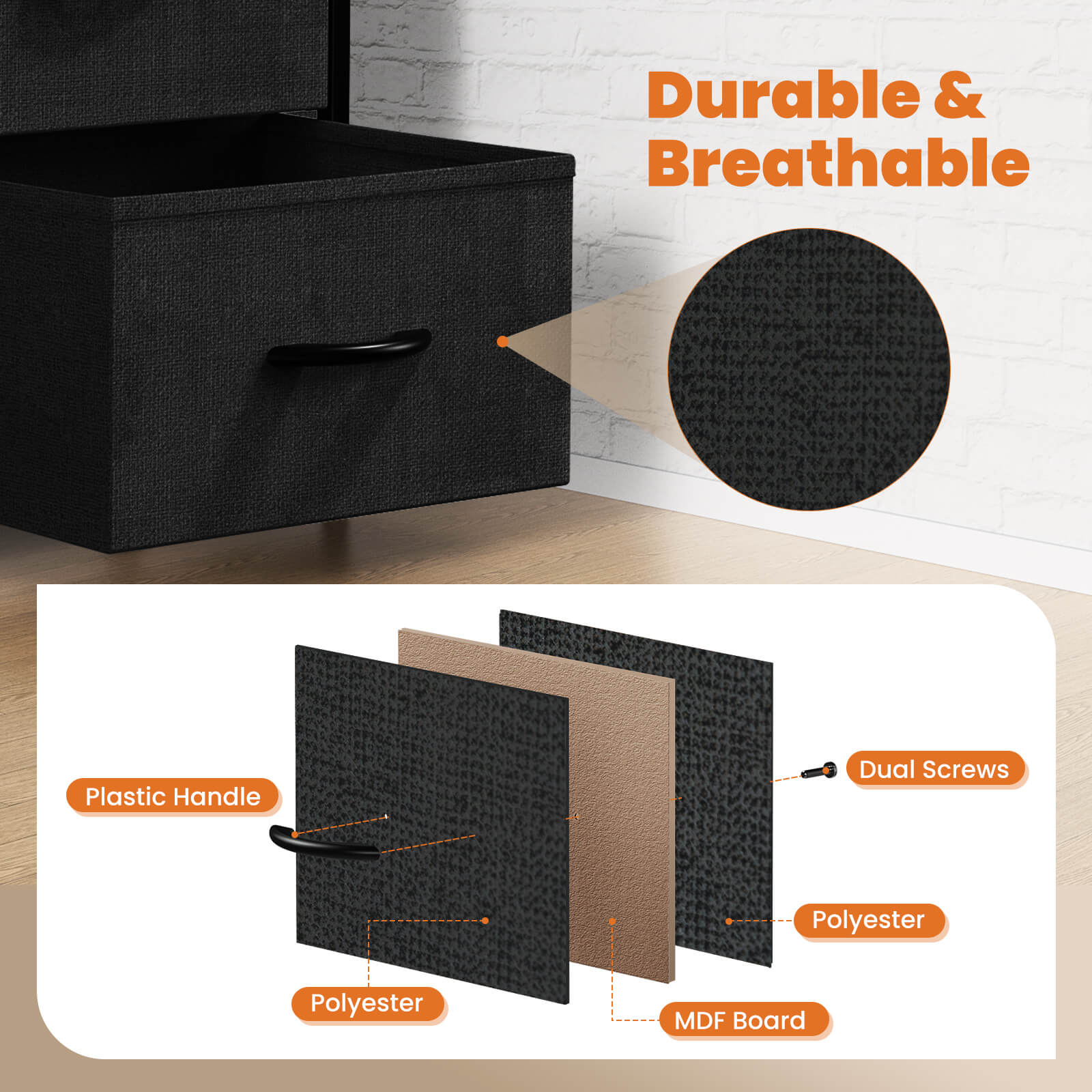 Drawers Dresser Chest of Drawers,Metal Frame and Wood Top--Bedroom,Bedroom Cabinet,Living Room,Living Room Cabinet