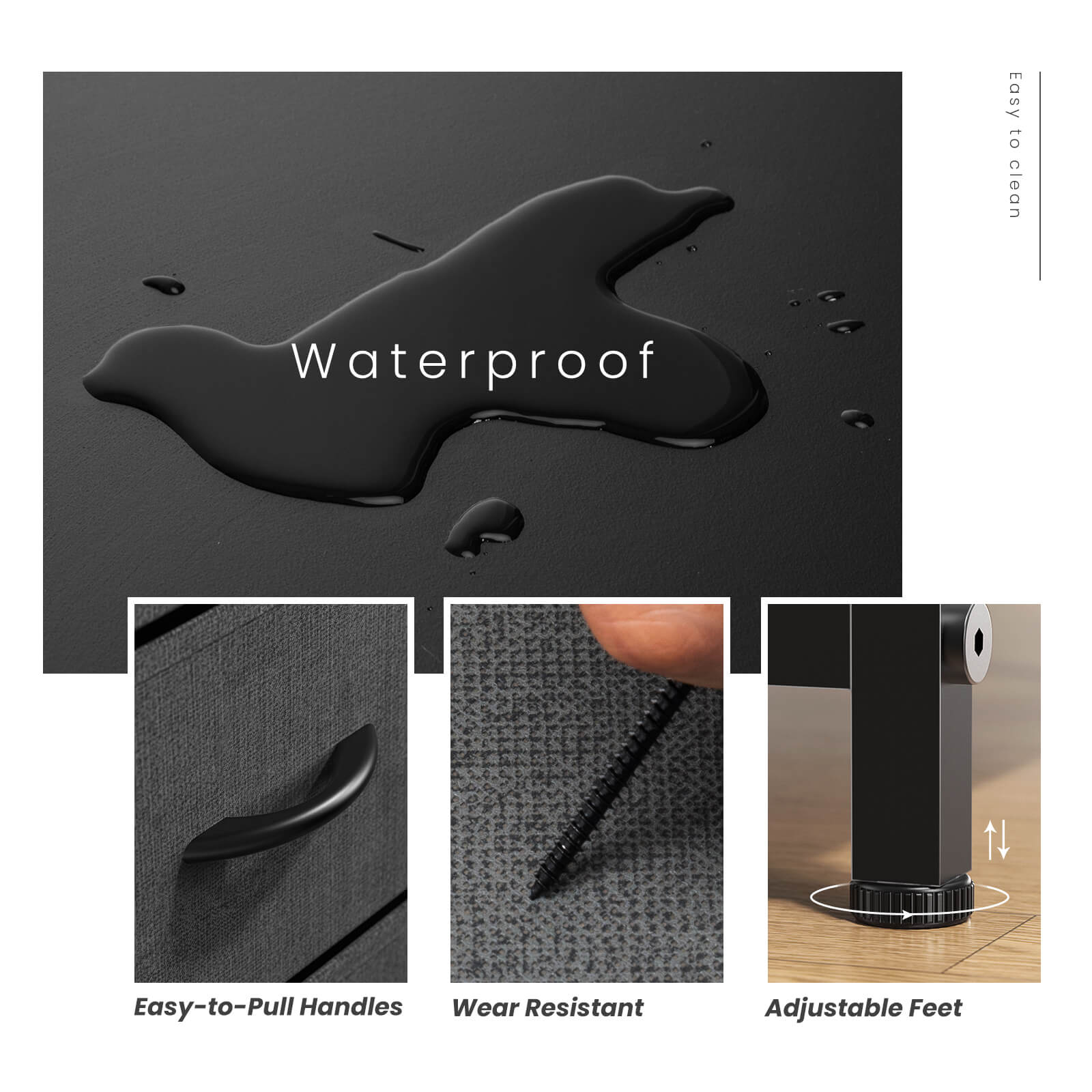 Drawers Dresser Chest of Drawers,Metal Frame and Wood Top--Bedroom,Bedroom Cabinet,Living Room,Living Room Cabinet