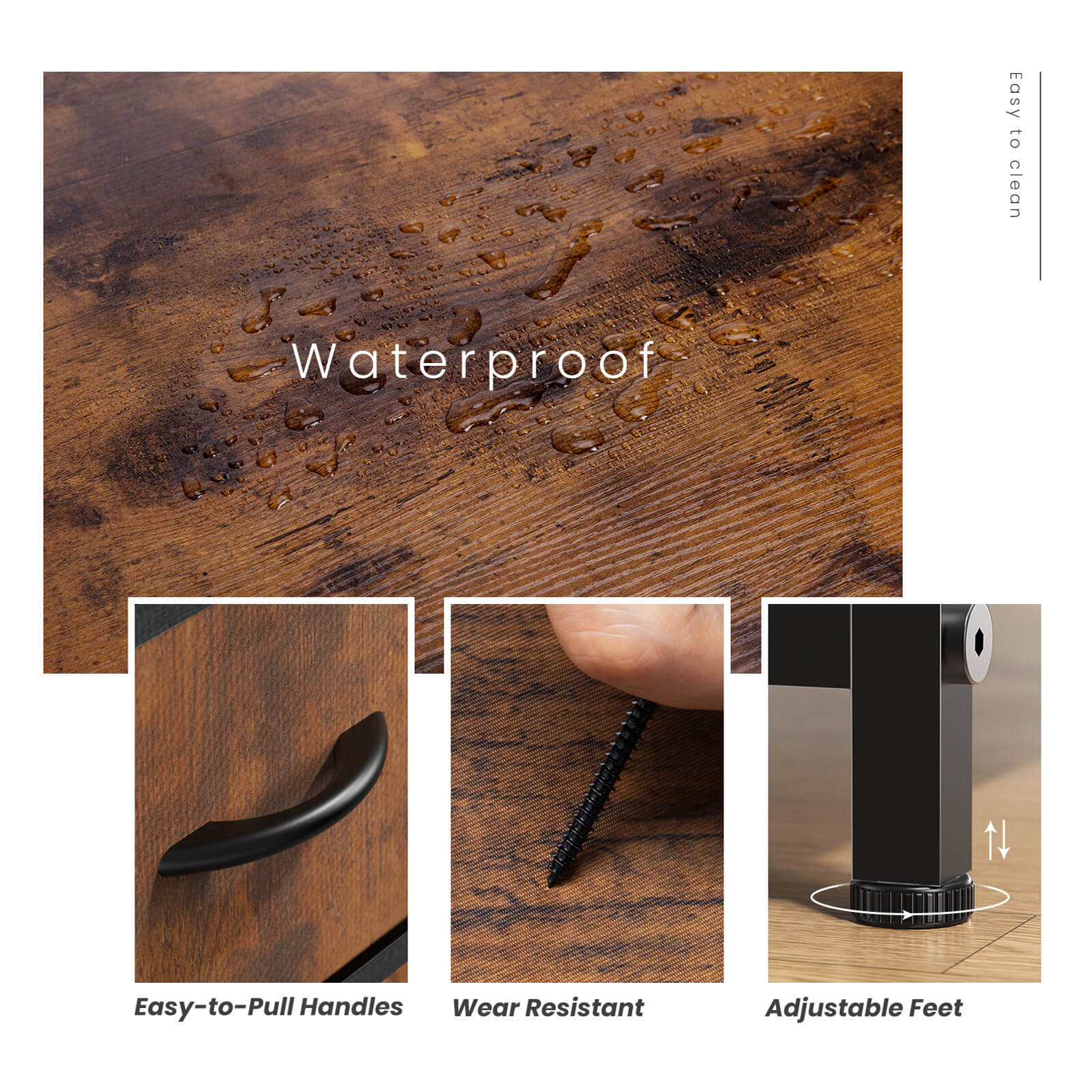 Drawers Dresser Chest of Drawers,Metal Frame and Wood Top--Bedroom,Bedroom Cabinet,Living Room,Living Room Cabinet