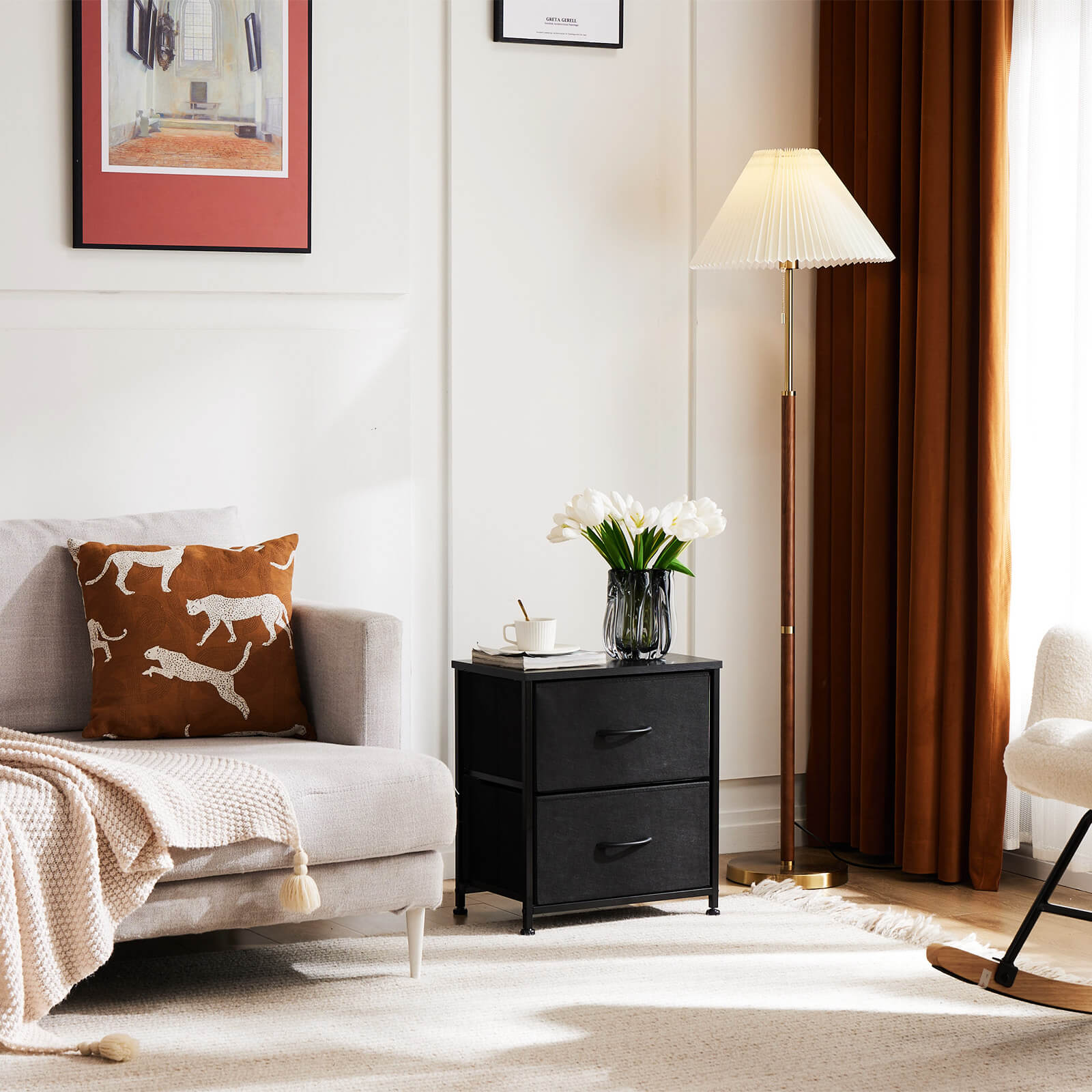 Drawers Dresser Chest of Drawers,Metal Frame and Wood Top--Bedroom,Bedroom Cabinet,Living Room,Living Room Cabinet