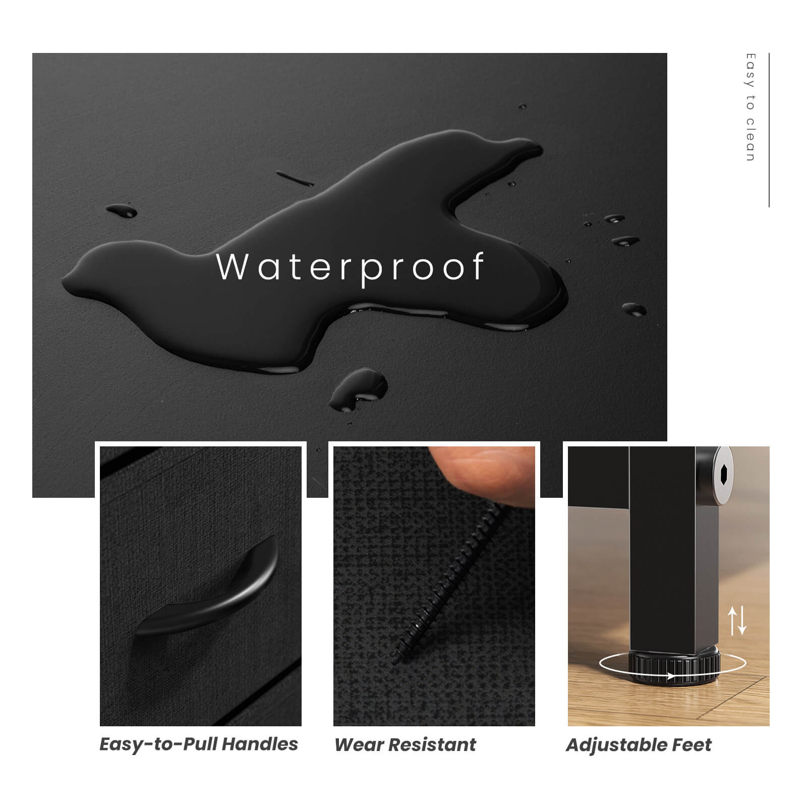 Drawers Dresser Chest of Drawers,Metal Frame and Wood Top--Bedroom,Bedroom Cabinet,Living Room,Living Room Cabinet