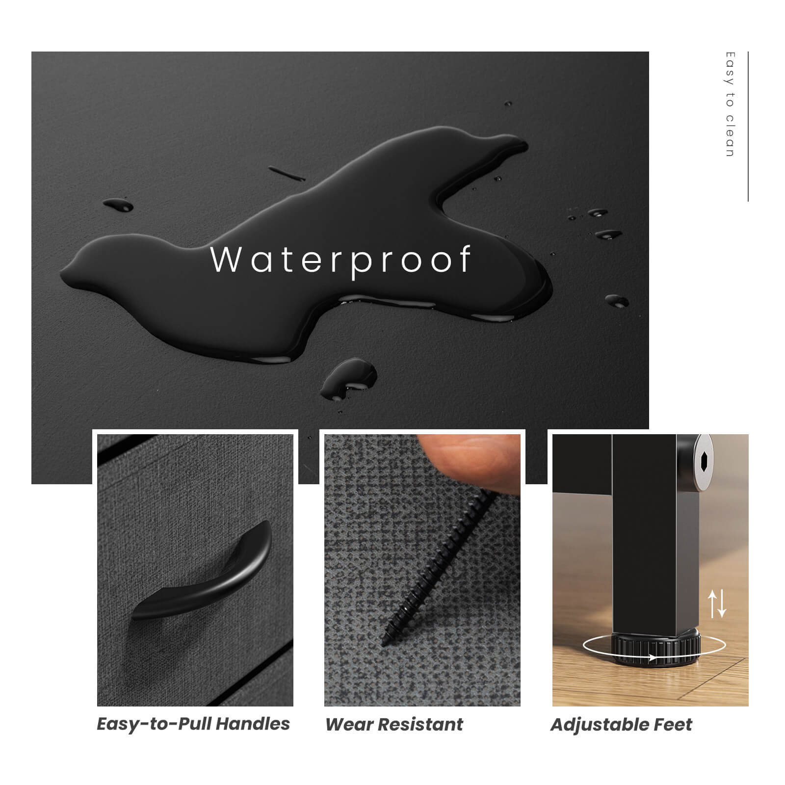 Drawers Dresser Chest of Drawers,Metal Frame and Wood Top--Bedroom,Bedroom Cabinet,Living Room,Living Room Cabinet