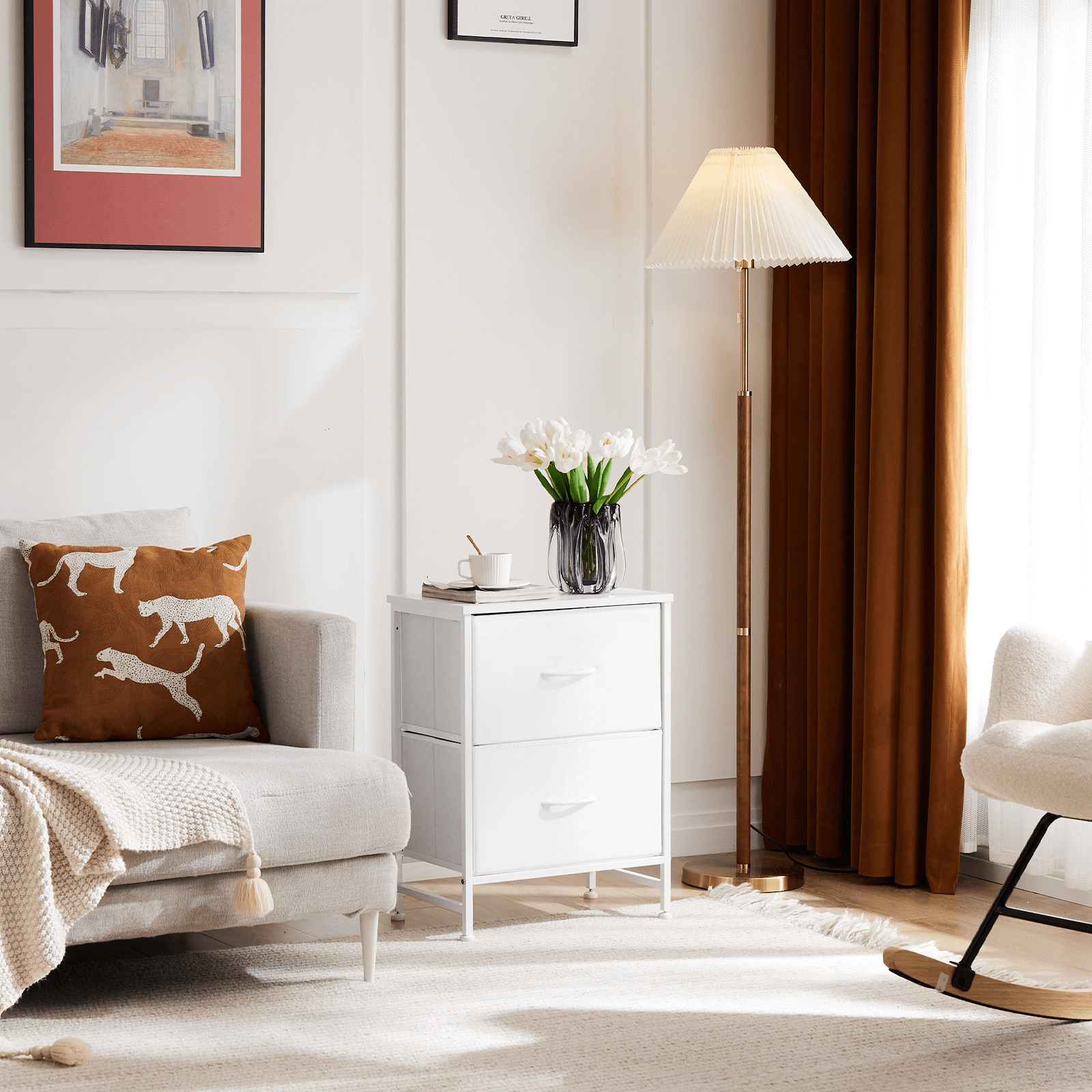 Drawers Dresser Chest of Drawers,Metal Frame and Wood Top--Bedroom,Bedroom Cabinet,Living Room,Living Room Cabinet