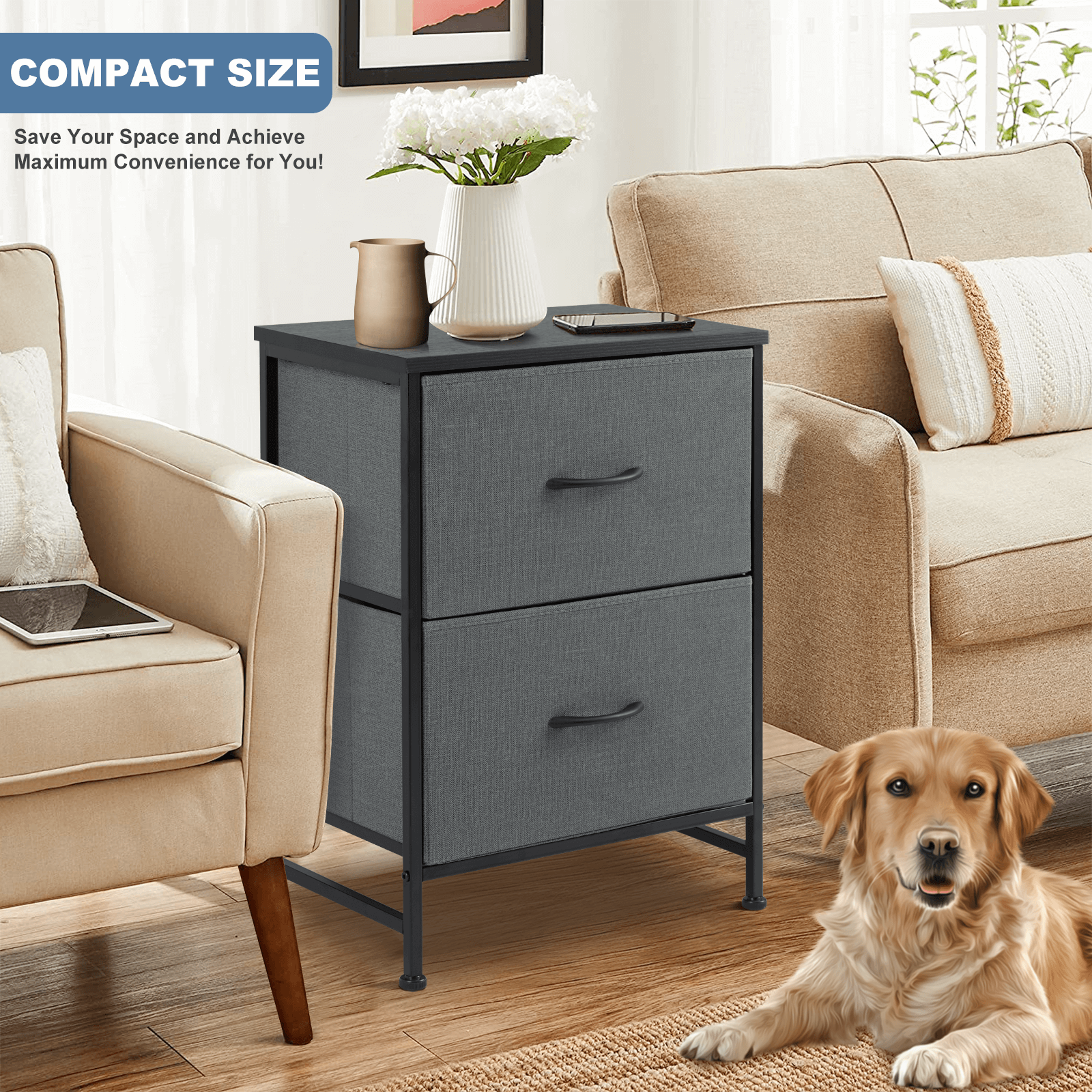 Drawers Dresser Chest of Drawers,Metal Frame and Wood Top--Bedroom,Bedroom Cabinet,Living Room,Living Room Cabinet