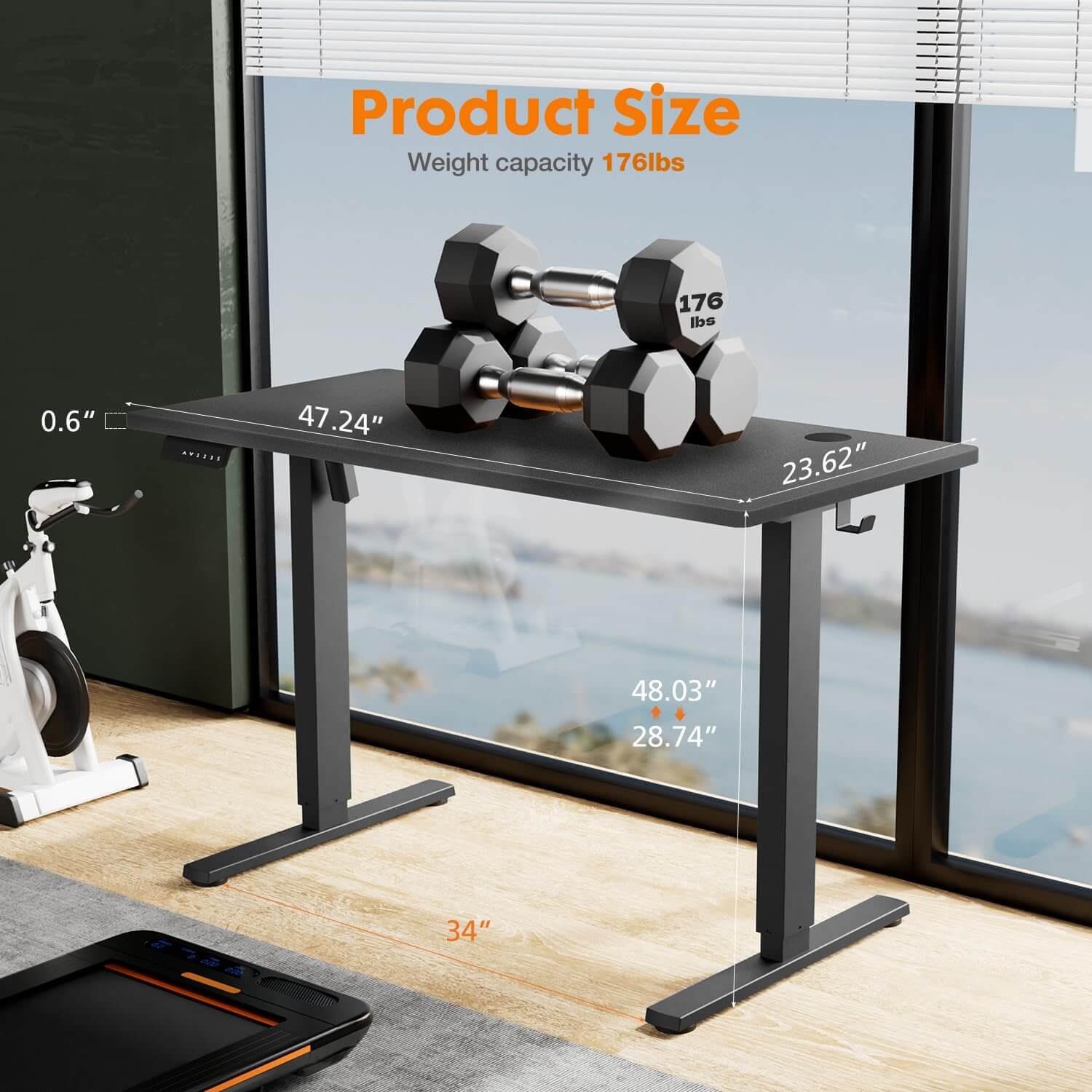 Electric Height Adjustable Standing Desk,Sit to Stand Ergonomic Computer Desk--Bedroom,Bedroom Desk,Electric Lift Desk,Home Office,Home Office Desk,Living Room,Living Room Desk,Office,Office Desk