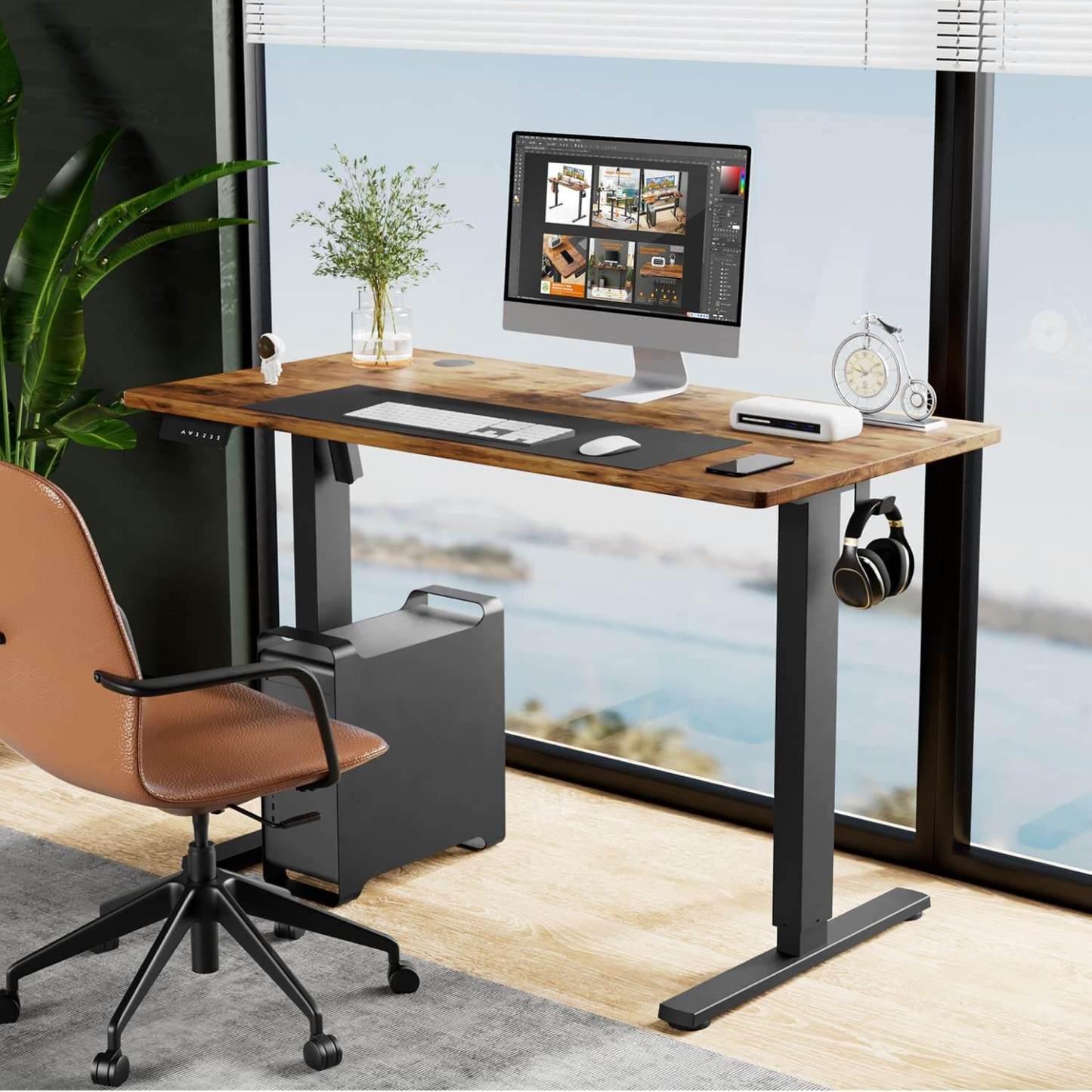 Electric Height Adjustable Standing Desk,Sit to Stand Ergonomic Computer Desk--Bedroom,Bedroom Desk,Electric Lift Desk,Home Office,Home Office Desk,Living Room,Living Room Desk,Office,Office Desk