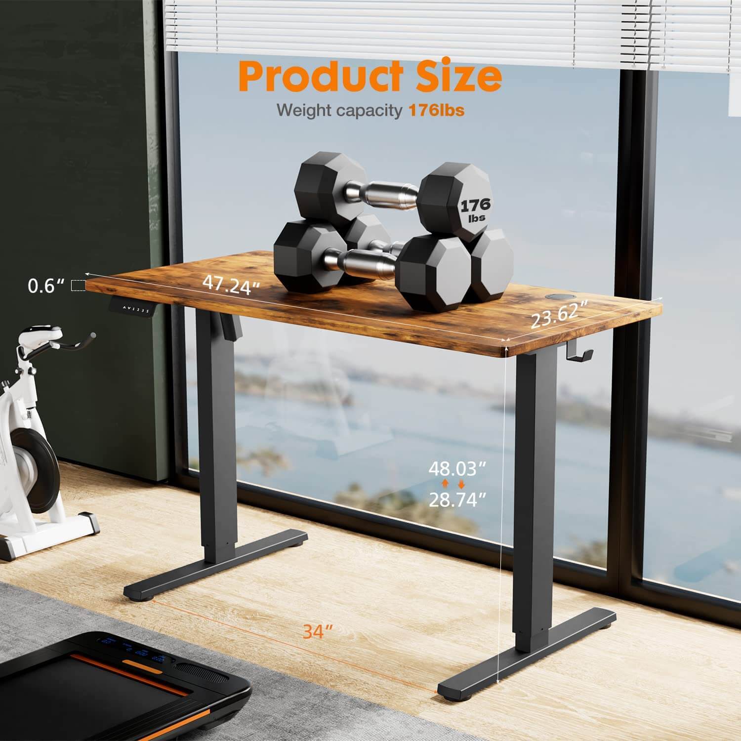 Electric Height Adjustable Standing Desk,Sit to Stand Ergonomic Computer Desk--Bedroom,Bedroom Desk,Electric Lift Desk,Home Office,Home Office Desk,Living Room,Living Room Desk,Office,Office Desk